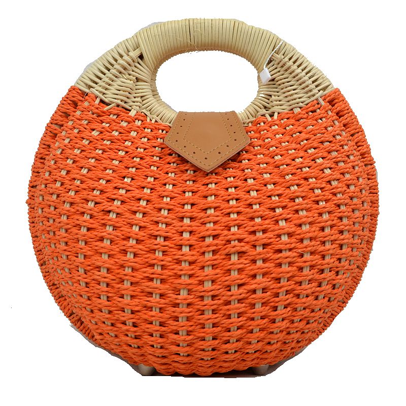 Coral Straw Bag