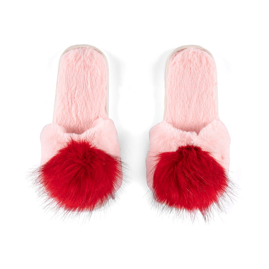 Pink Pom Pom Slippers