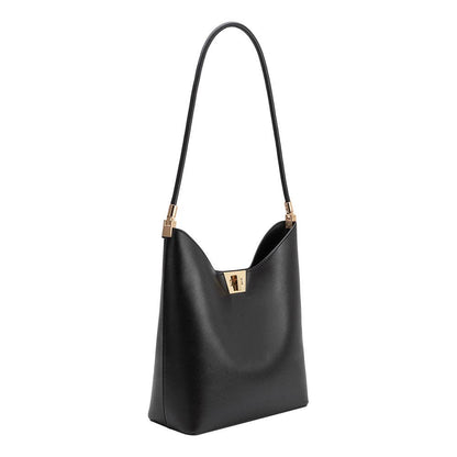 Black Vegan Leather Tote Bag