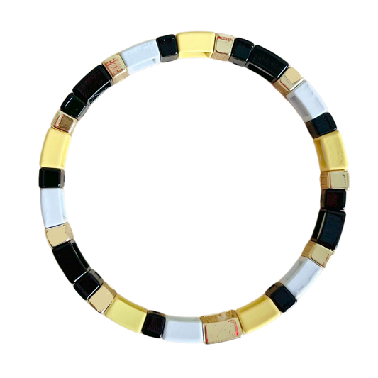Black & Gold Tile Bracelet