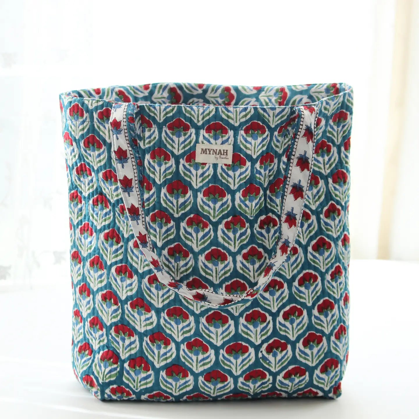 Tulip Farm-Floral Print Reversible Tote Bag