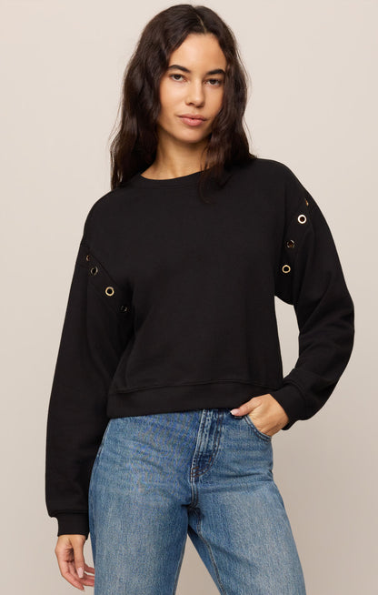 Black Axel Grommet Sweatshirt