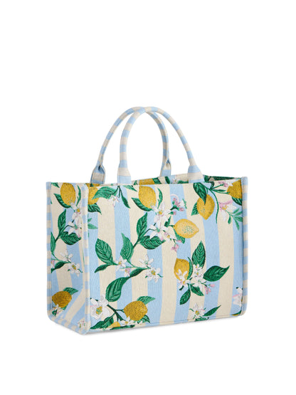 Jacquard Lemon Stripe Tote