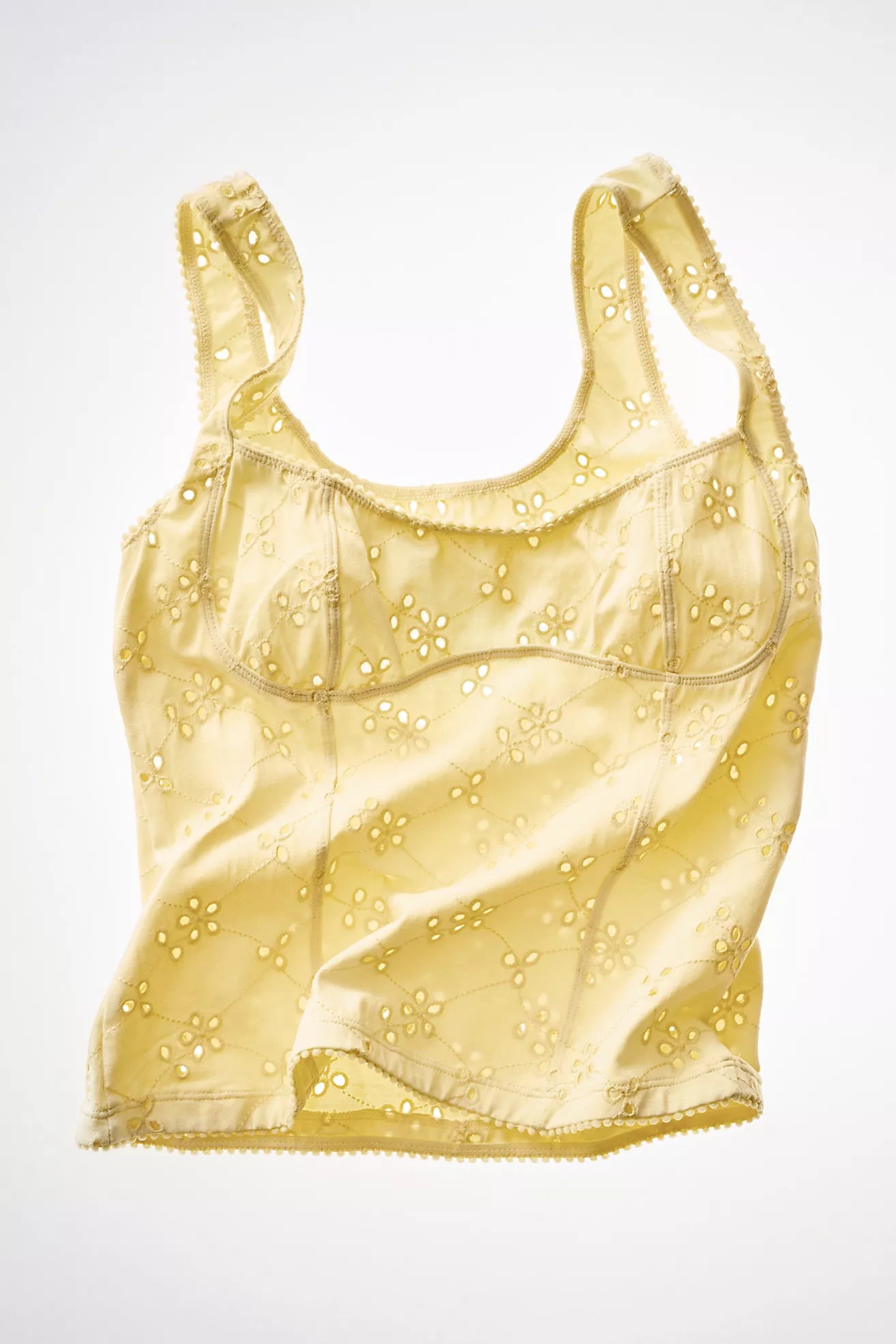 Yellow Eyelet Cami