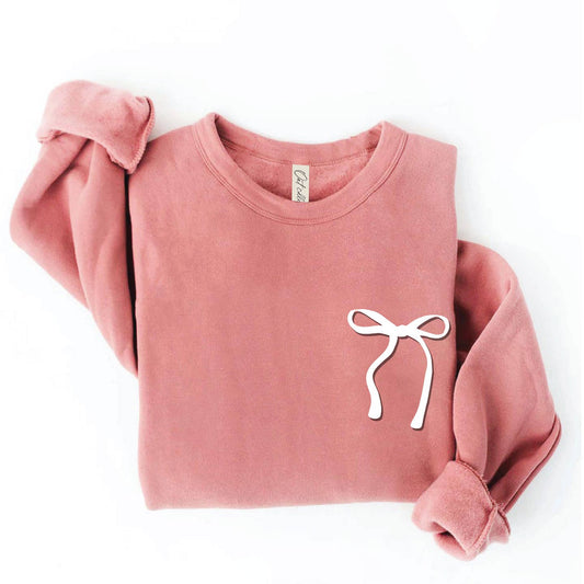 Bow Puff Graphic Sweatshirt