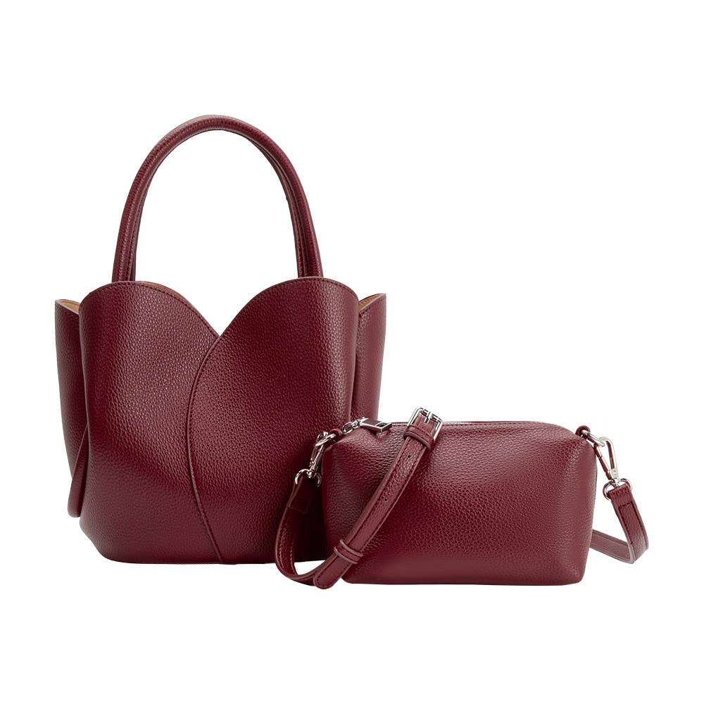 Tulip Burgundy Vegan Leather Bag