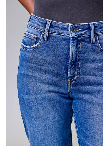 Medium Wash High Rise Classic Straight