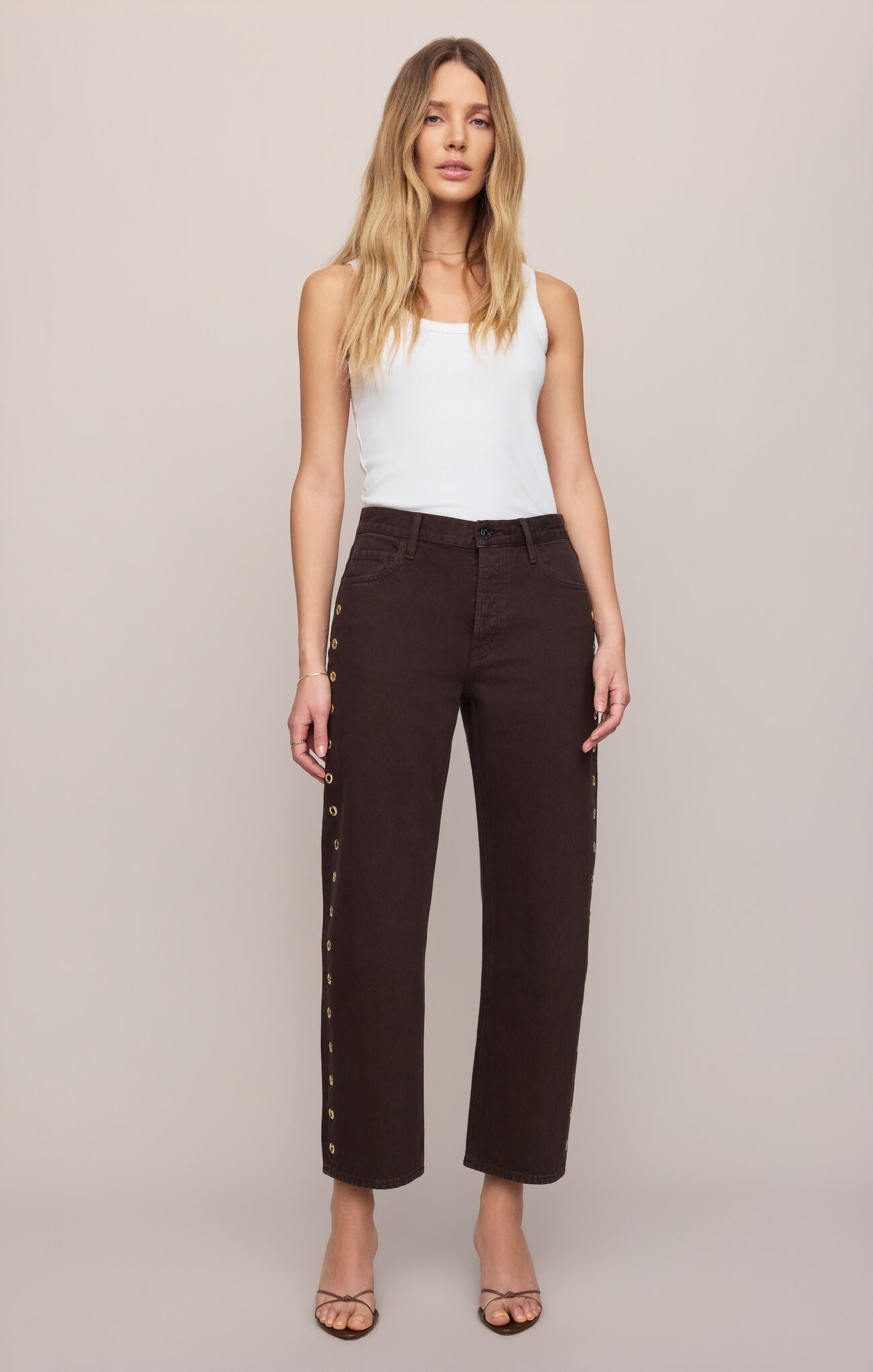 Gilded Umber Off Duty Bowed Ankle Jean