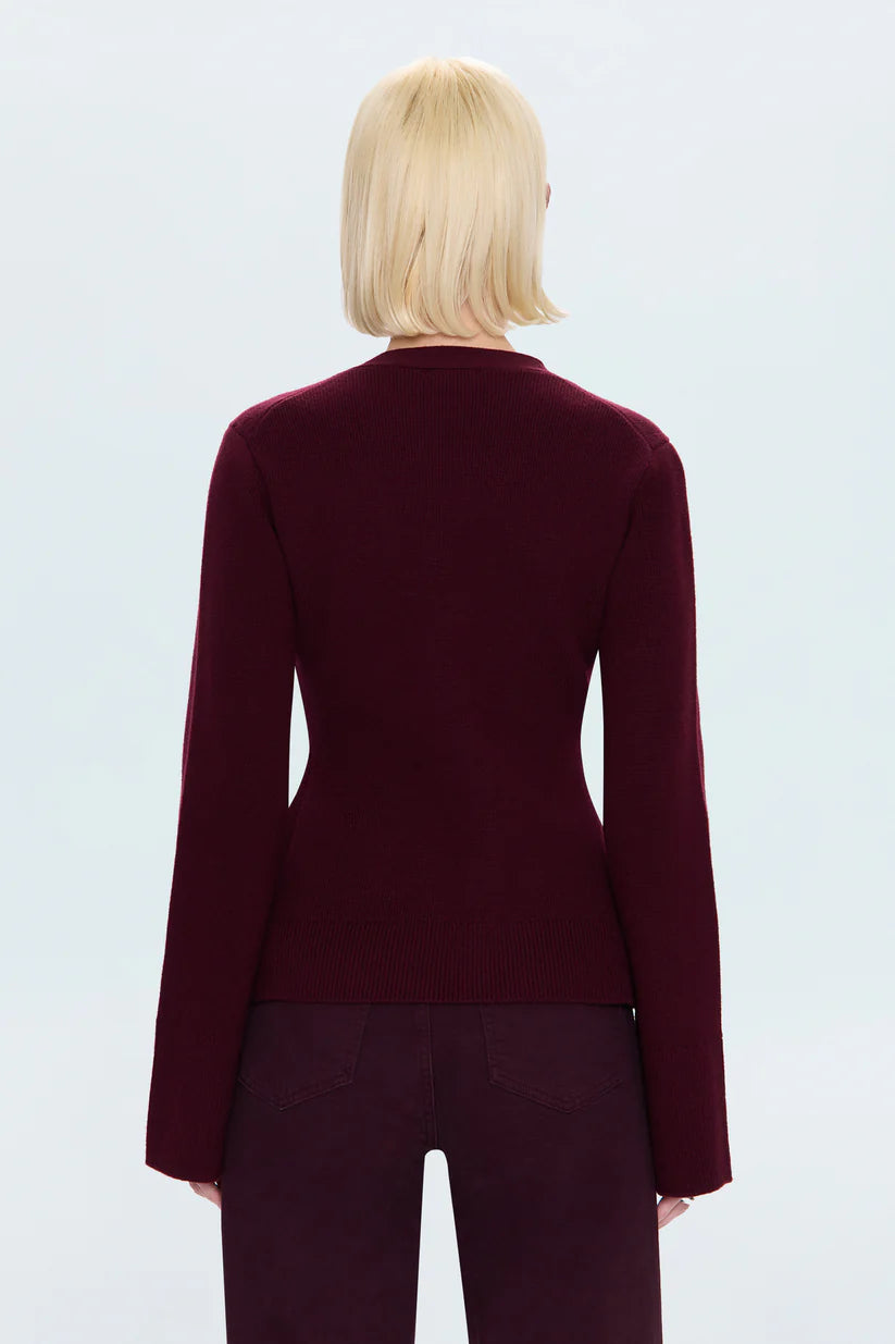Aeron Cardigan - Claret