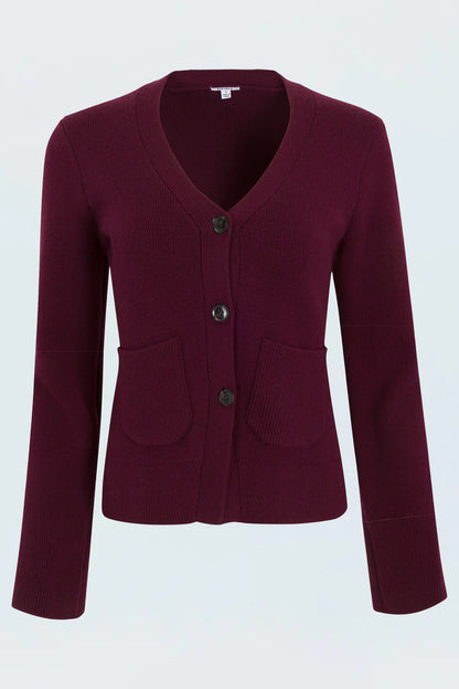 Aeron Cardigan - Claret