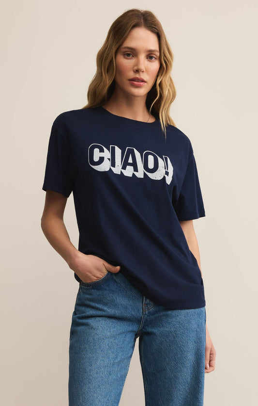 Navy Ciao Boyfriend Tee
