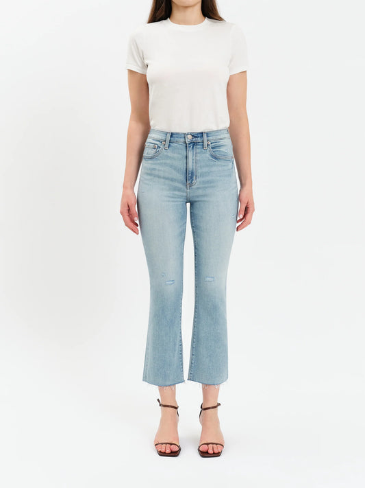 Shy Girl High Rise Crop Flare Jean