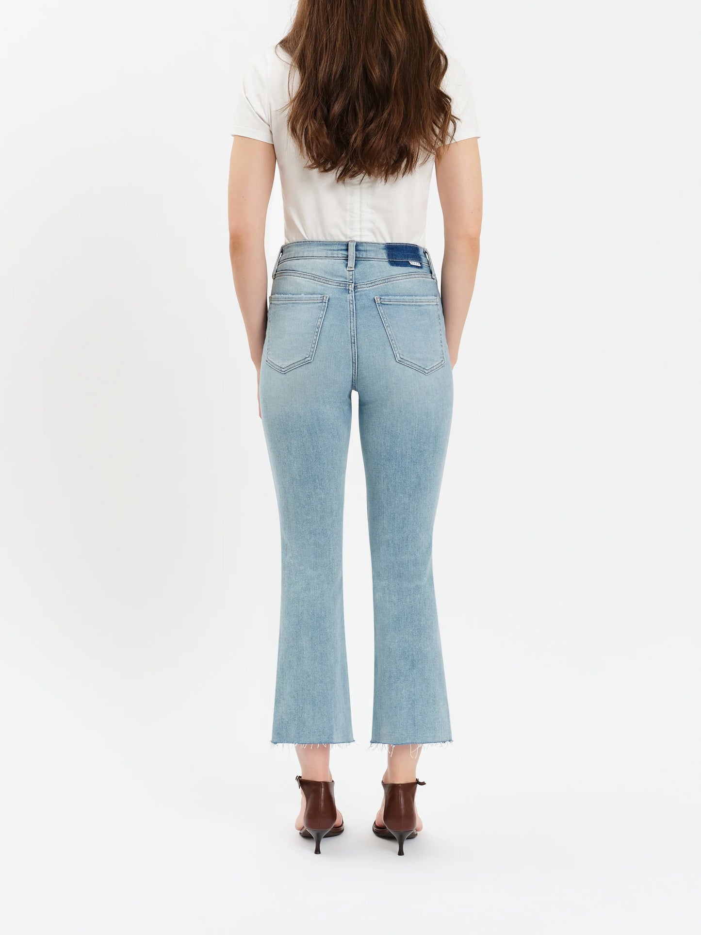 Shy Girl High Rise Crop Flare Jean