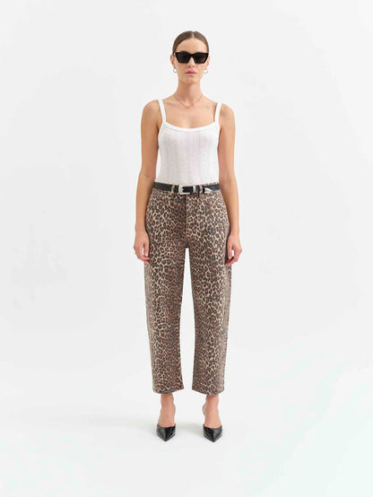 Westward Barrel Leopard Jean