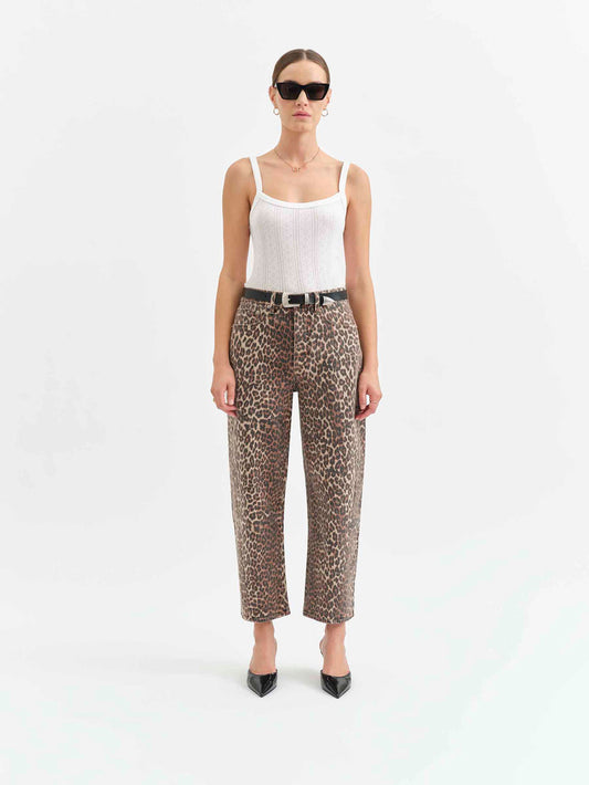 Westward Barrel Leopard Jean