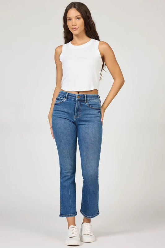 Cropped Medium Wash Jean