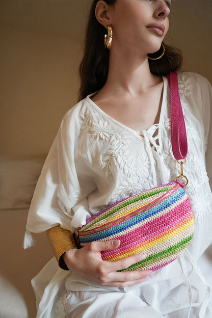 Shelly Crochet Stripe Crossbody