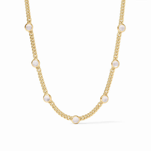 Dolce Delicate Station Necklace - Clear Crystal