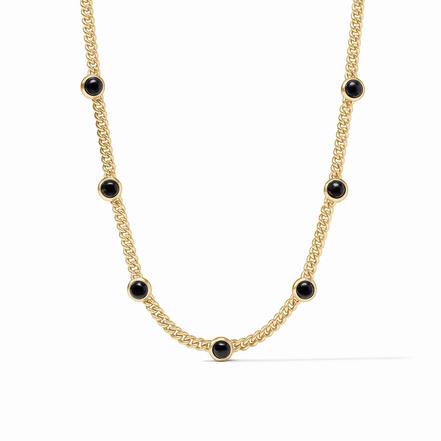 Dolce Delicate Station Necklace - Obsidian Black