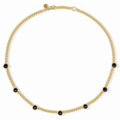 Dolce Delicate Station Necklace - Obsidian Black