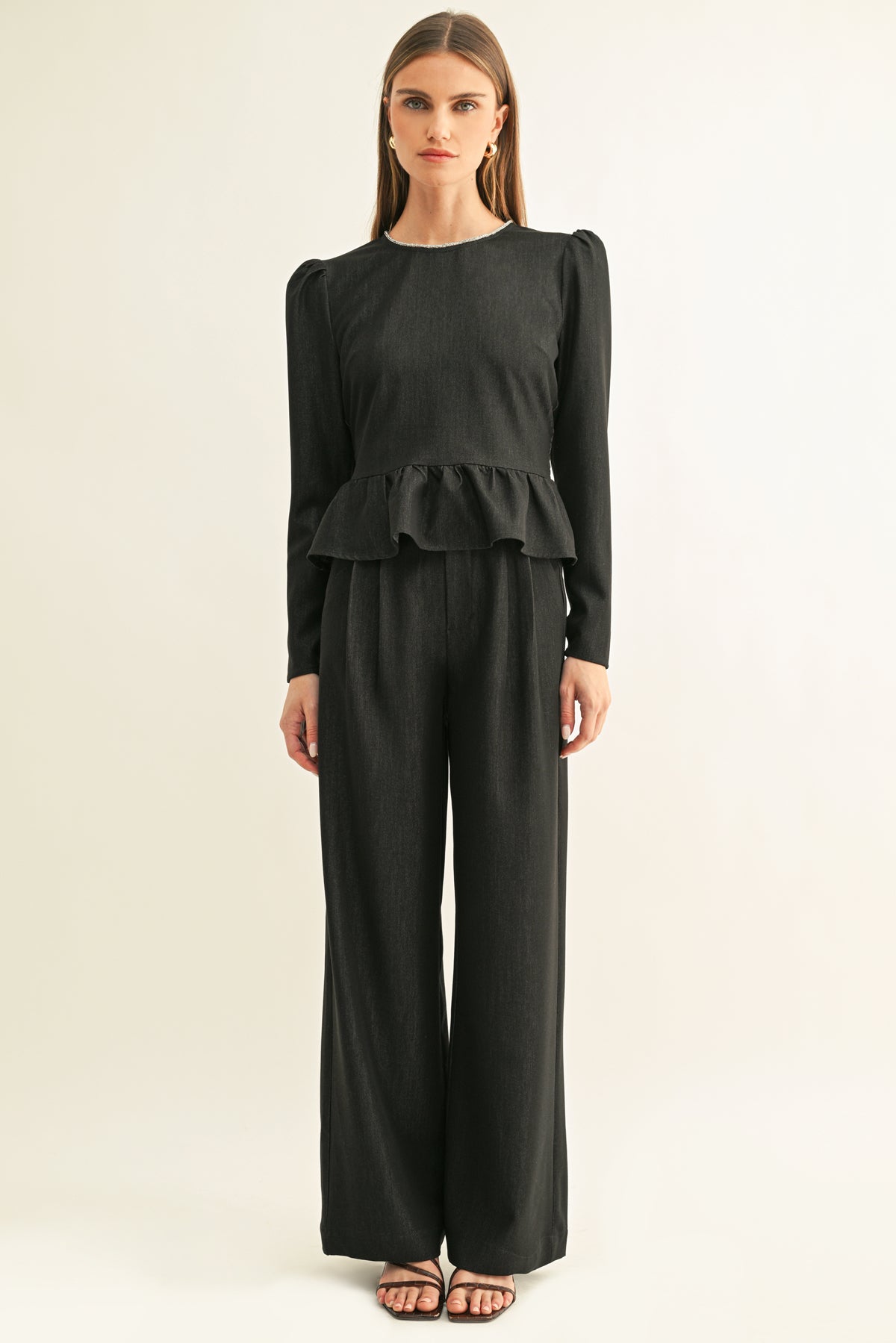 MILEY PLEATED CHAMBRAY PANTS