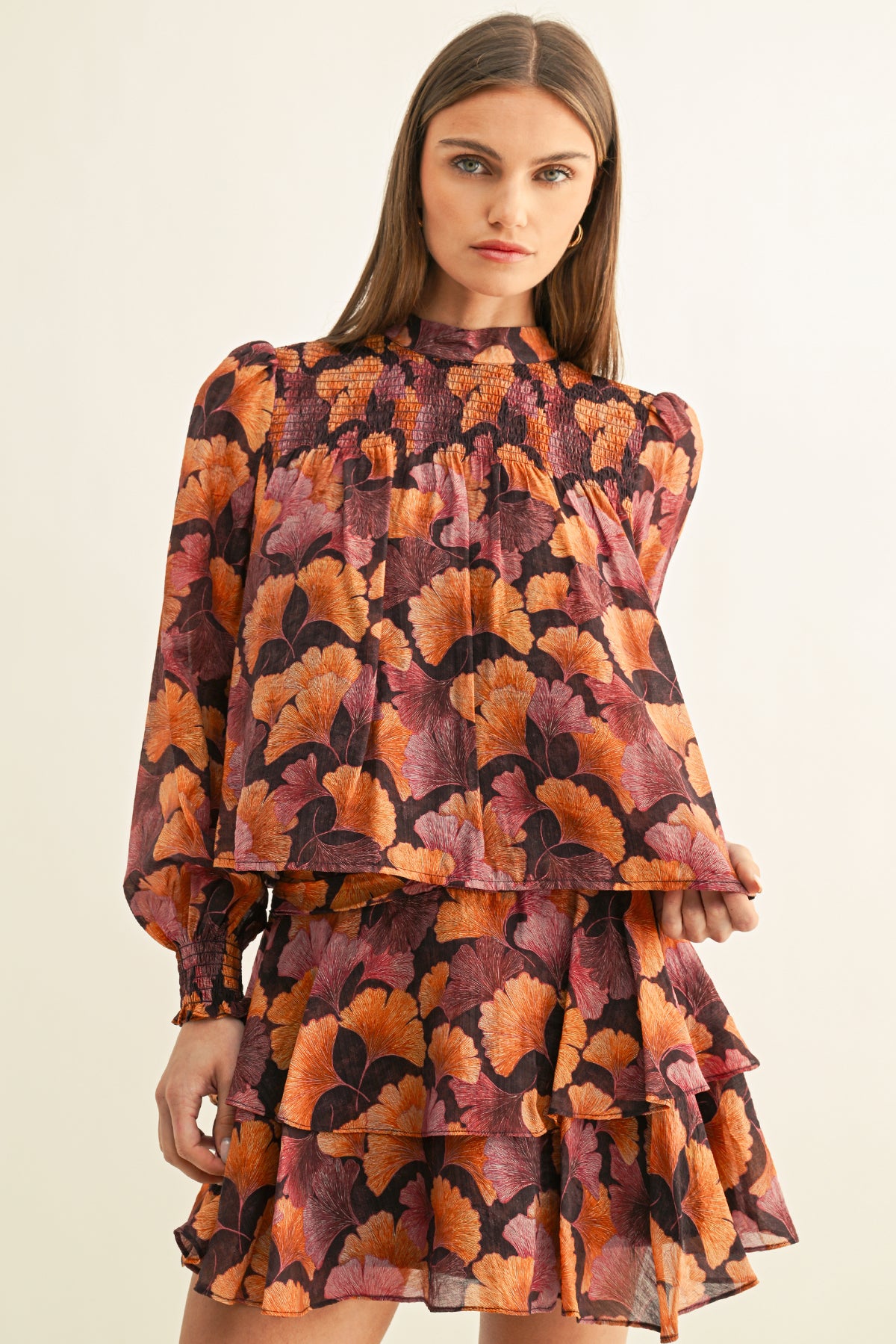 POPPY SMOCKED LONG SLEEVES TOP
