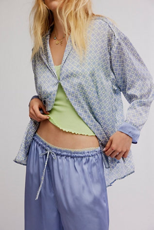 Dreamy Days Pajama Set in Lime Kiwi Combo