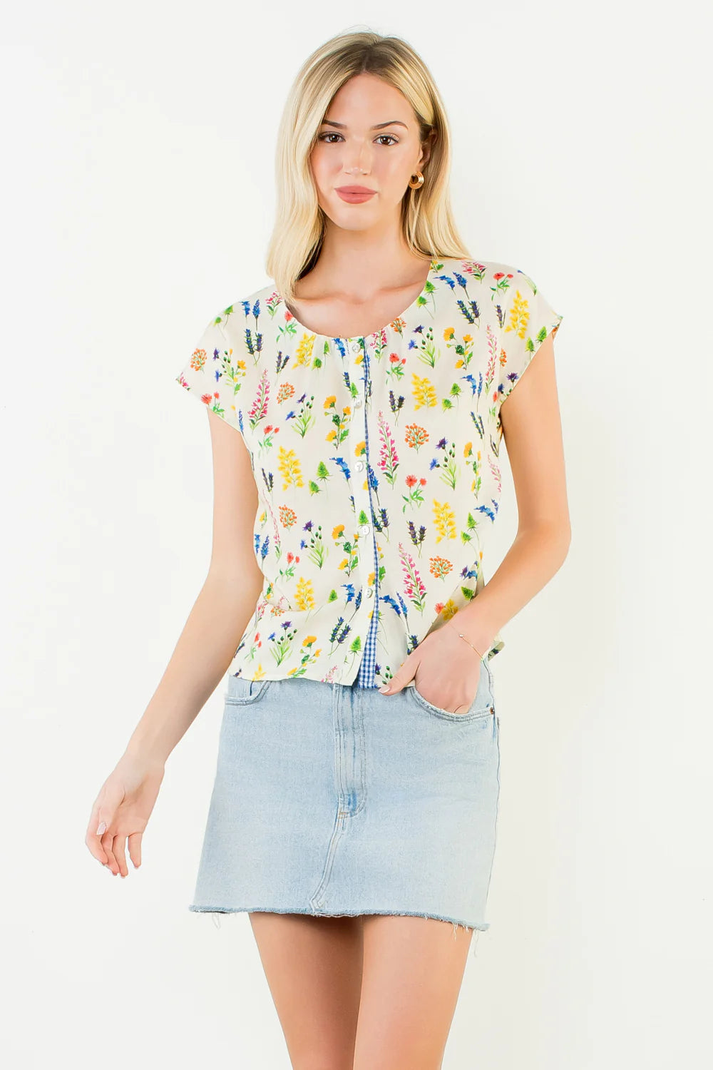 Floral Button Down Top