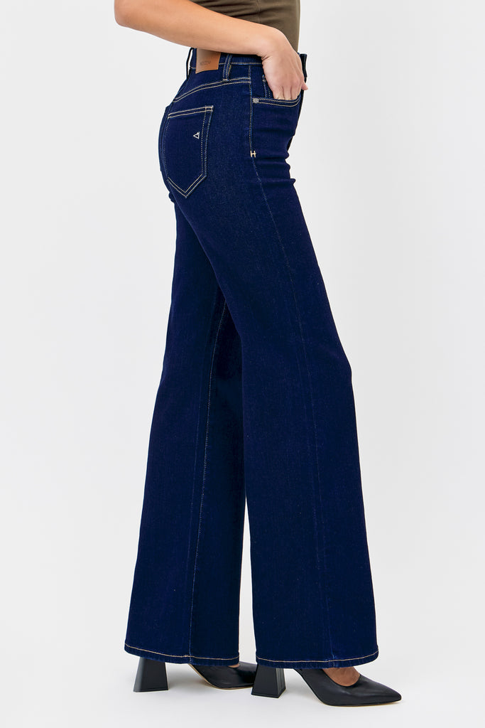 DARK DENIM HIGH RISE HAPPI FLARE