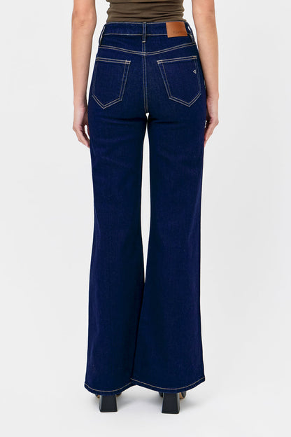 DARK DENIM HIGH RISE HAPPI FLARE