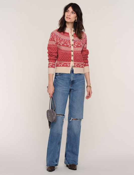 Red Morrie Cardi