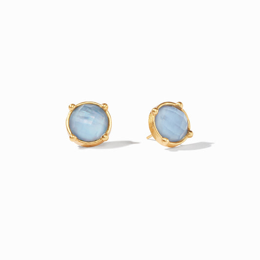 Iridescent Chalcedony Blue Honey Stud