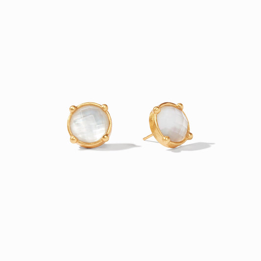 Iridescent Clear Crystal Honey Stud