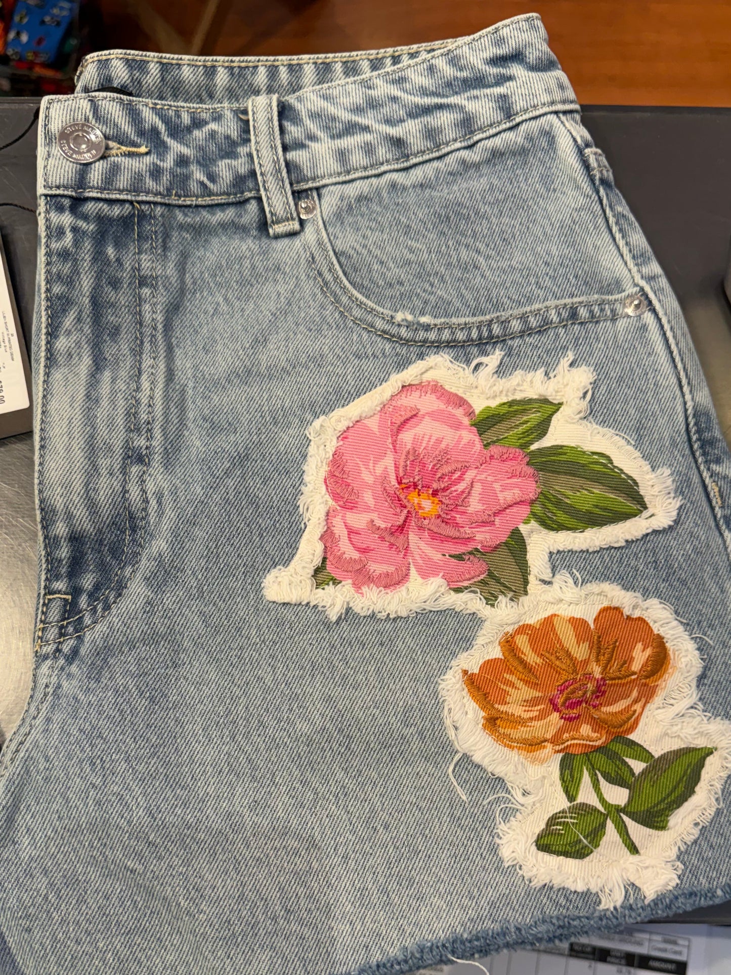 Lilien Floral Printed Denim Short