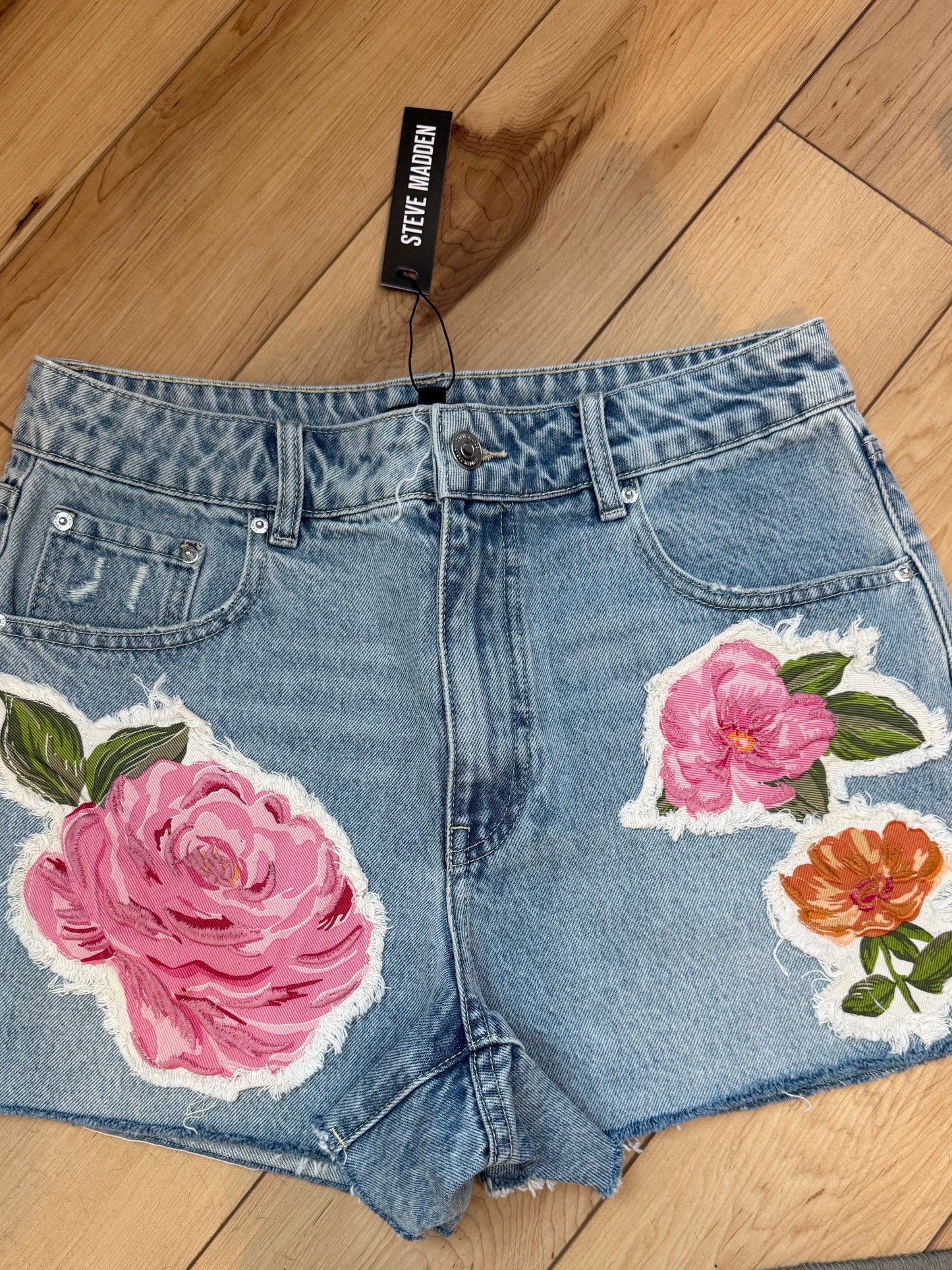 Lilien Floral Printed Denim Short