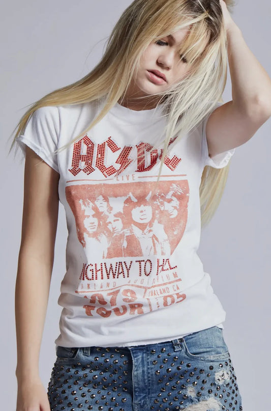 ACDC Highway to Hell Studded Tee