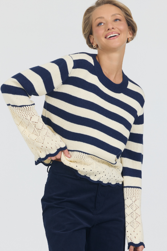 Navy Stripe Sweater