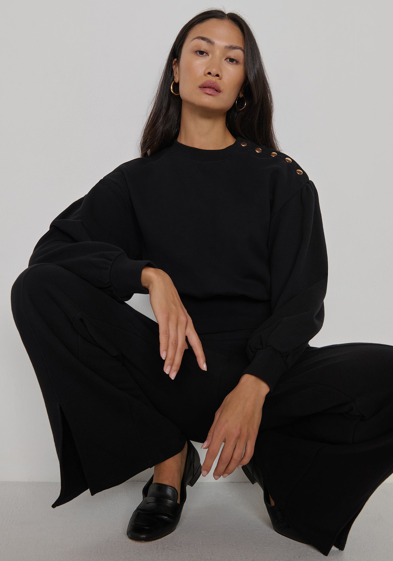 Lincoln Front Slit Knit Pant