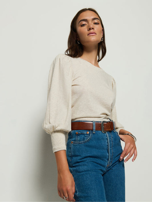 Oatmeal Peasant Tee