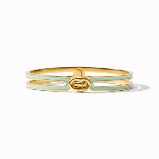 Aqua Enamel Laguna Enamel Hinge Bangle
