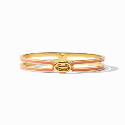 Melon Enamel Laguna Enamel Hinge Bangle