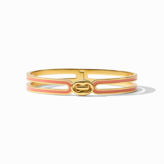 Melon Enamel Laguna Enamel Hinge Bangle