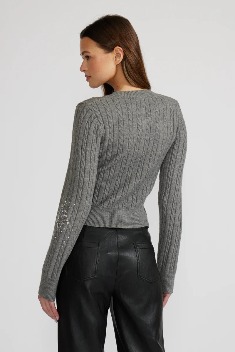 Grey Crystal Cardigan