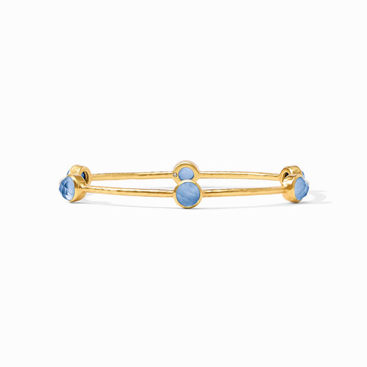 Milano Luxe Bangle Iridescent Chalcedony Blue