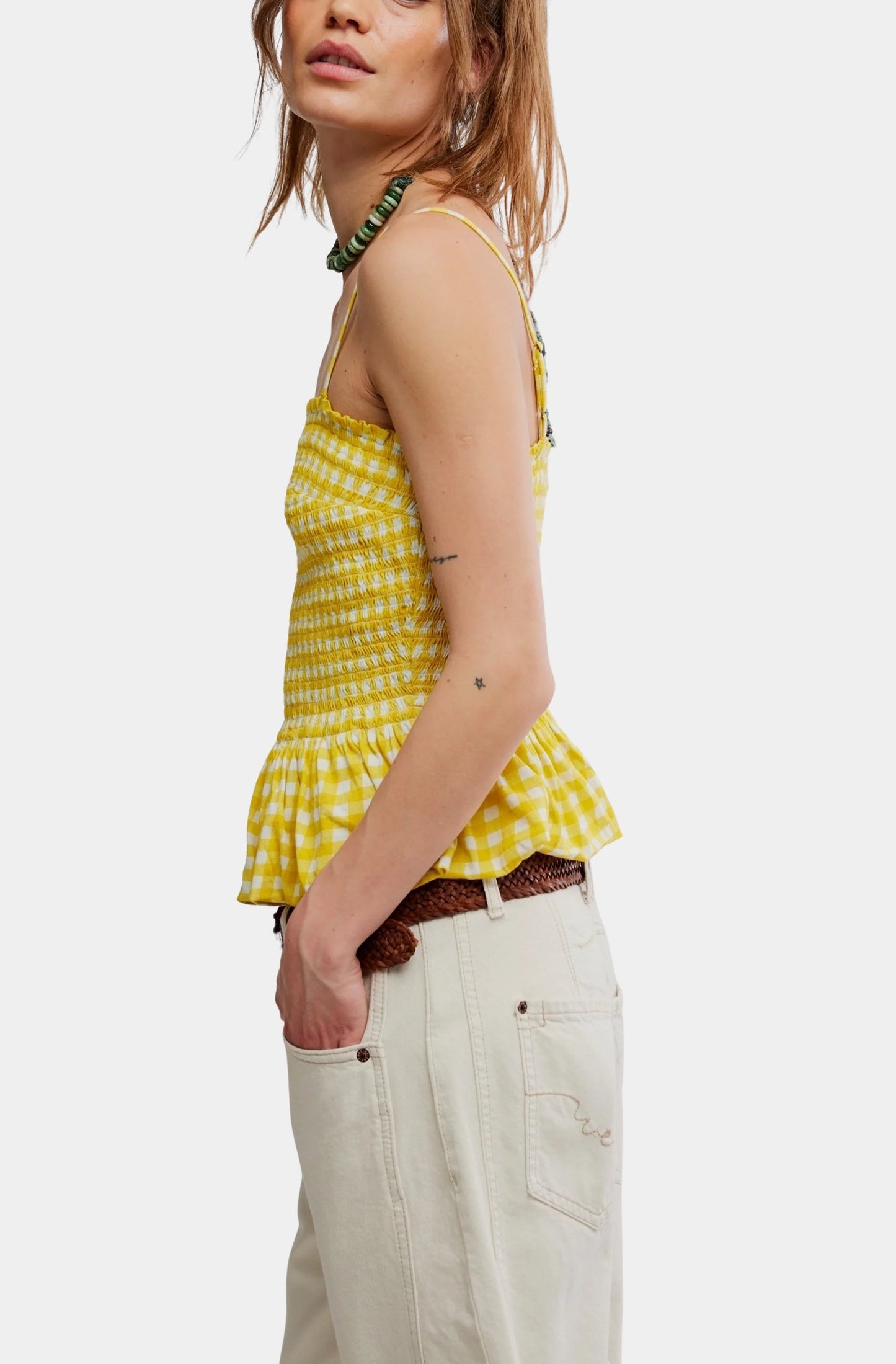 Yellow Gingham Top