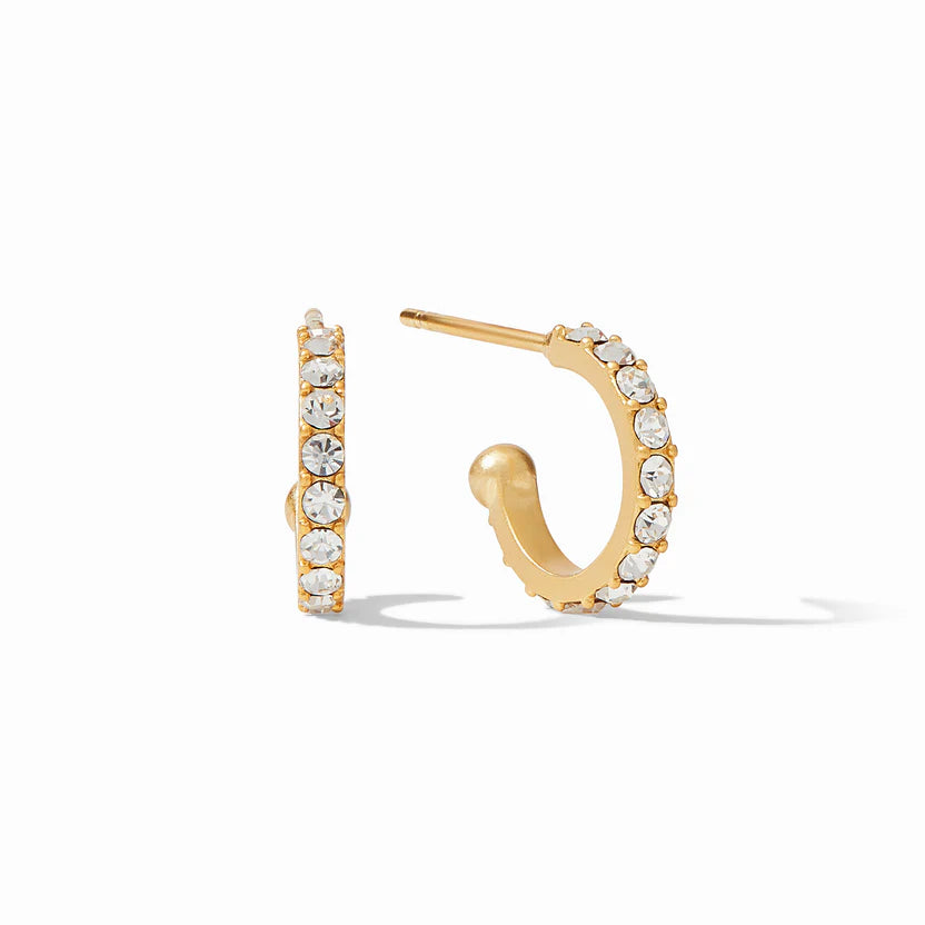 Odette 2-1 Pearl Hoop & Diamond Charm Earring