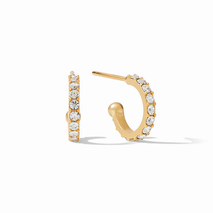 Odette 2-1 Pearl Hoop & Diamond Charm Earring