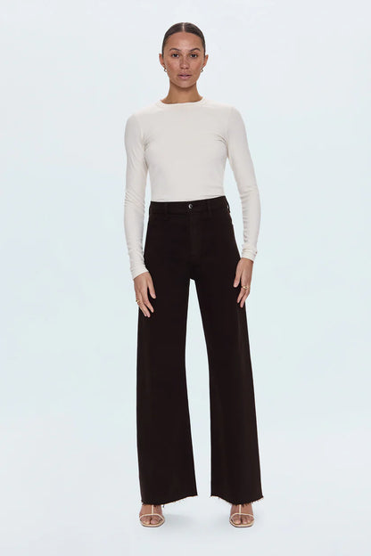 Penny High Rise Wide Leg Jean - Mocha