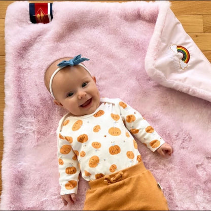 Luxury Faux Fur Baby Blanket with Waterproof Backing