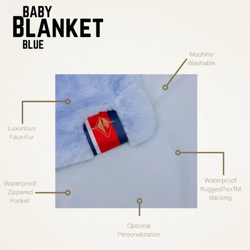 Luxury Faux Fur Baby Blanket with Waterproof Backing